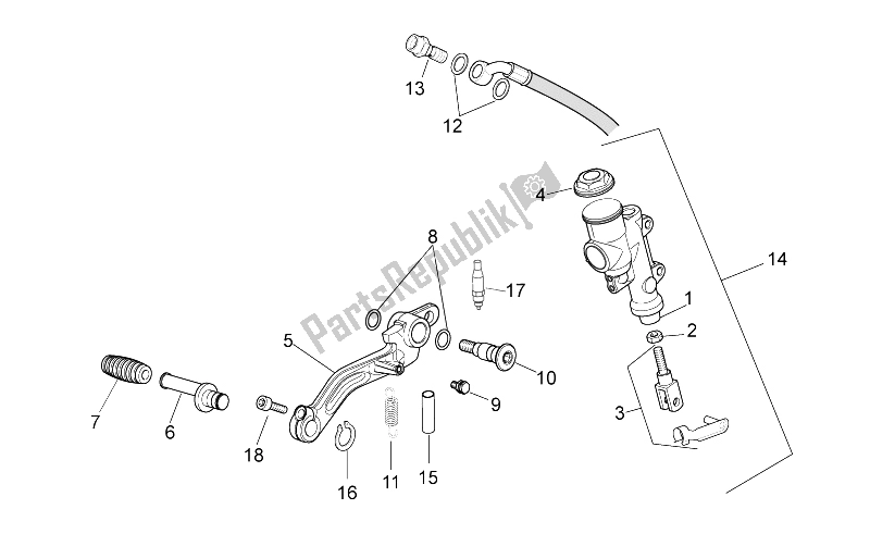 Todas las partes para Cilindro Maestro Trasero de Aprilia RSV4 Aprc R ABS 1000 2013