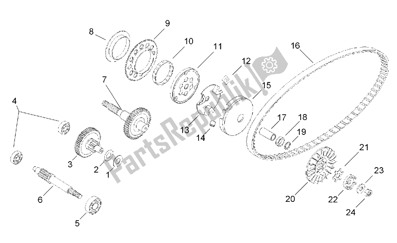 Toutes les pièces pour le Variateur - Transmission Transmission Finale du Aprilia SR Viper 50 H2O 1994