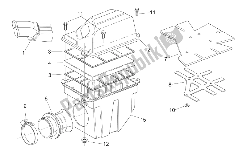 Todas las partes para Caja De Aire de Aprilia RS 125 1999