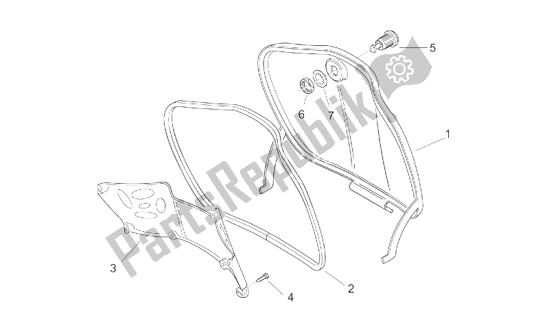 Toutes les pièces pour le Corps Central I - Gant Comp. Door du Aprilia Scarabeo 100 2T ENG Yamaha 2000