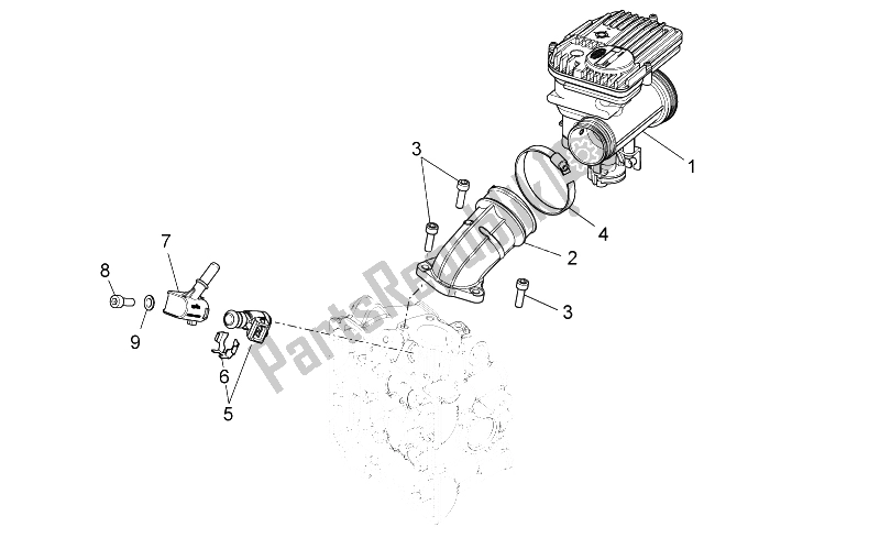 Toutes les pièces pour le Unité D'injection du Aprilia Scarabeo 125 200 IE Light 2009