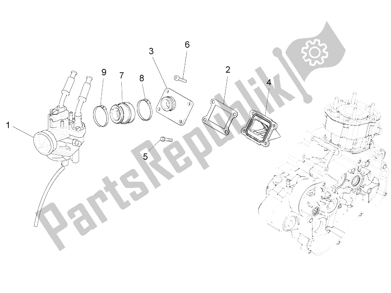 Toutes les pièces pour le Carburateur du Aprilia RS4 50 2T 2011