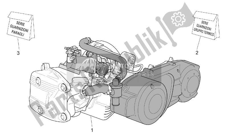 Toutes les pièces pour le Ensemble Moteur du Aprilia Scarabeo 500 2003