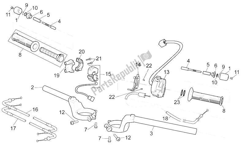 Wszystkie części do Kierownica Aprilia RSV Mille 1000 2000