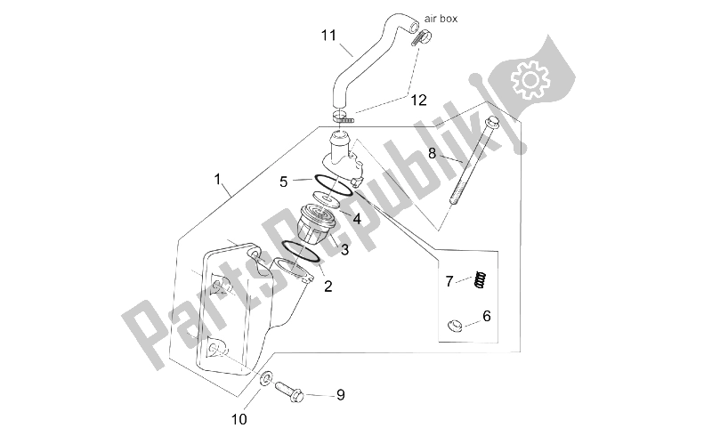 Toutes les pièces pour le Soupape De Reniflard D'huile du Aprilia Mojito 125 1999