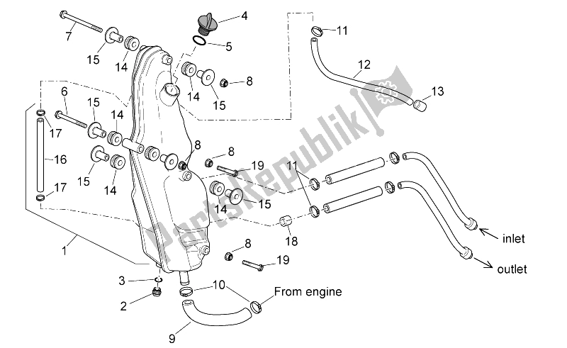 Tutte le parti per il Serbatoio Dell'olio I del Aprilia RXV 450 550 2009