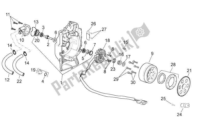 All parts for the Ignition Unit of the Aprilia Atlantic 300 2010