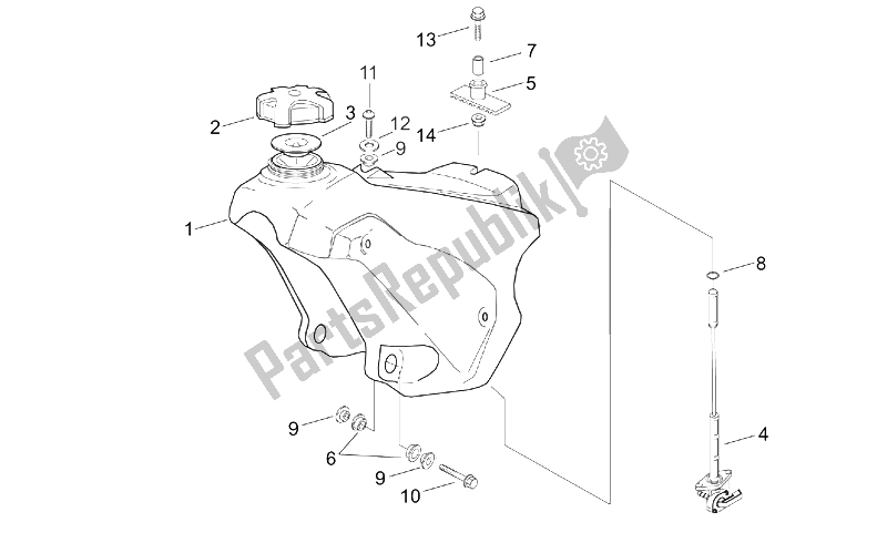 Todas las partes para Depósito De Combustible de Aprilia RX 50 Racing 2003