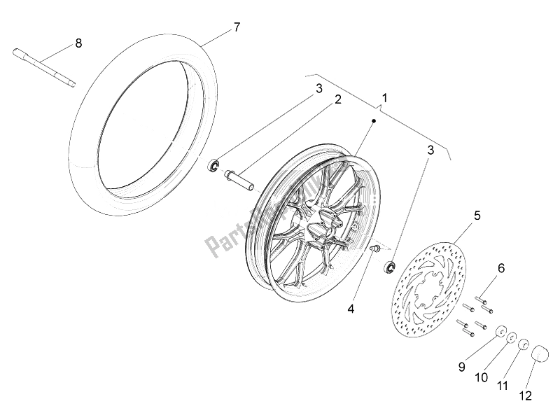 Toutes les pièces pour le Roue Avant du Aprilia RS4 125 4T 2011