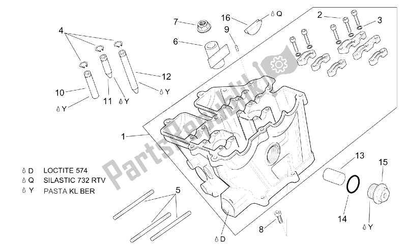 Toutes les pièces pour le Culasse du Aprilia Pegaso 650 IE 2001