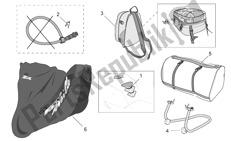 Toutes les pièces pour le Acc. - Divers du Aprilia RSV Mille 1000 2000