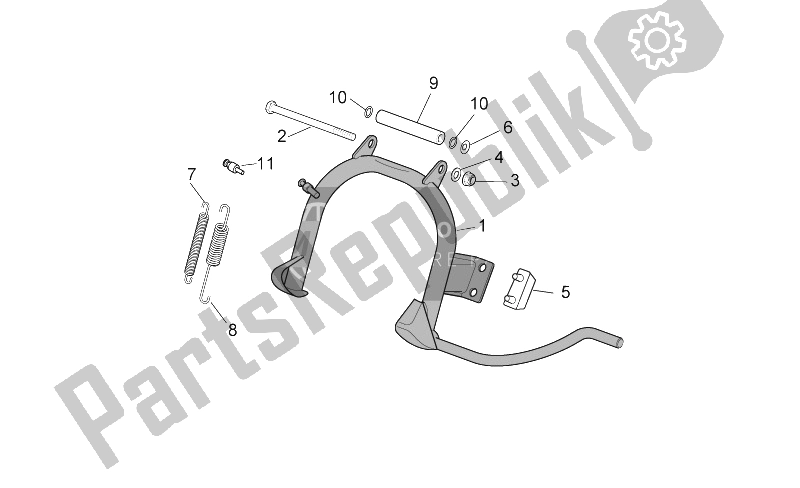 All parts for the Foot Rests - Lateral Stand of the Aprilia Scarabeo 50 4T 4V NET 2009