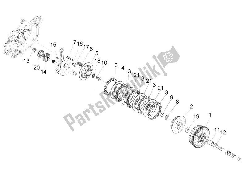 Alle onderdelen voor de Koppeling van de Aprilia RS4 125 4T 2011