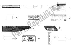 juego de placas y calcomanía