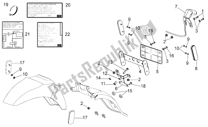 All parts for the Usa Version of the Aprilia Scarabeo 400 492 500 Light 2006