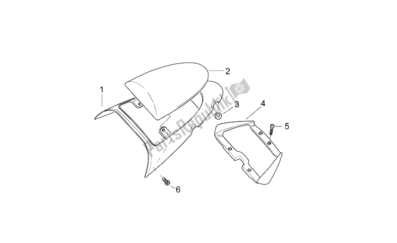 All parts for the Rear Saddle of the Aprilia SR 50 AIR WWW 1997