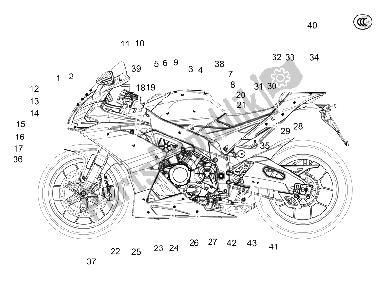 Todas las partes para Etiqueta de Aprilia RSV4 Racing Factory L E 1000 2015