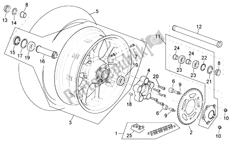 Toutes les pièces pour le Version Roue Arrière R du Aprilia RSV Tuono 1000 2006