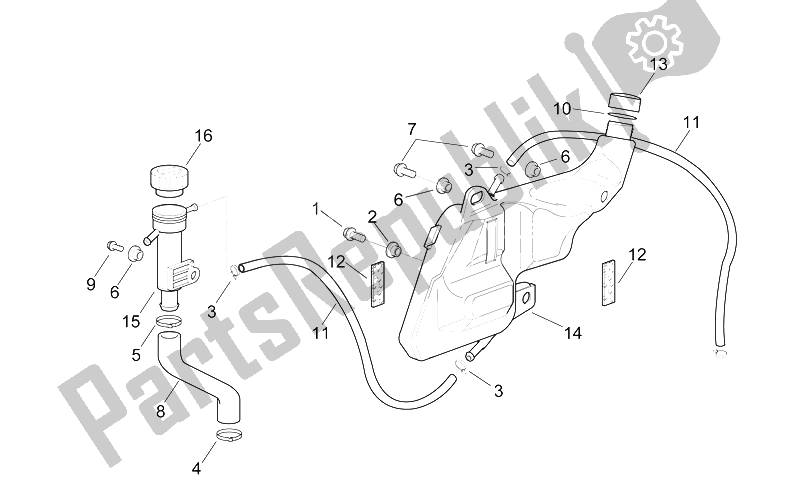 Alle Teile für das Ausgleichsbehälter des Aprilia RSV Mille 1000 2000