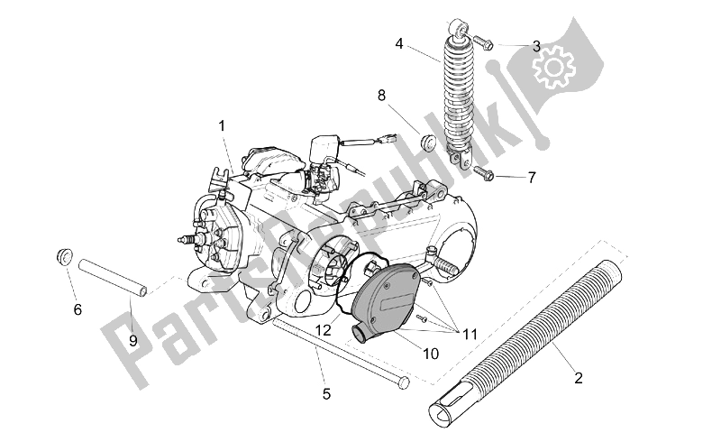 Tutte le parti per il Motore Ii del Aprilia SR 50 H2O IE Carb 2003