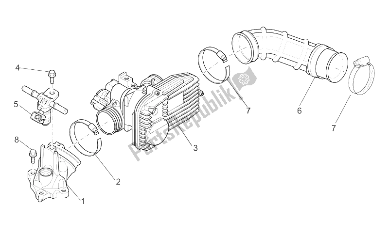 Tutte le parti per il Corpo Farfallato del Aprilia Atlantic 125 250 2006