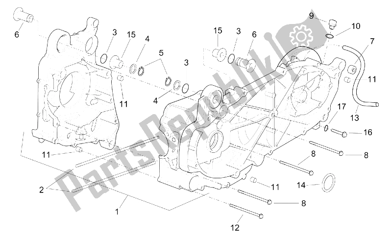 Toutes les pièces pour le Carter du Aprilia Leonardo 250 ENG Yamaha 1999