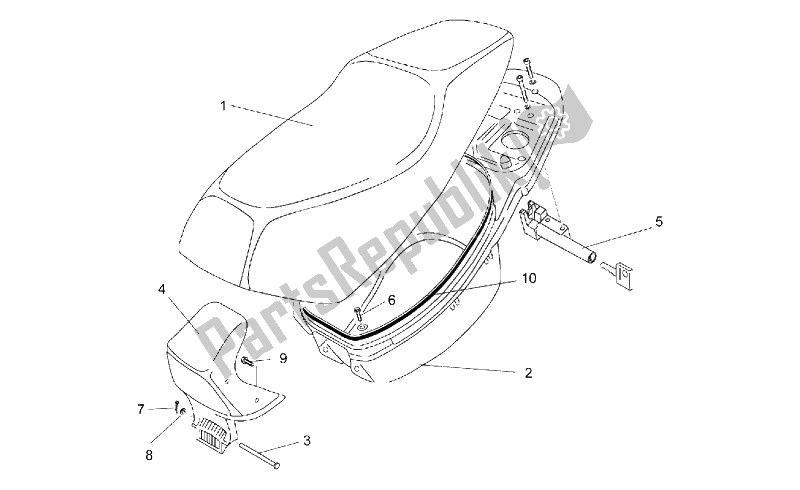 Toutes les pièces pour le Compartiment Pour Selle Et Casque du Aprilia Rally 50 H2O 1996