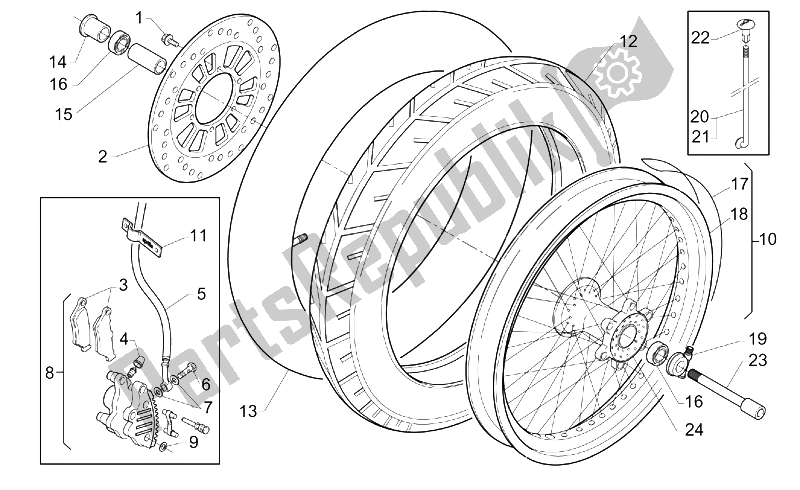 Toutes les pièces pour le Roue Avant du Aprilia Classic 125 1995