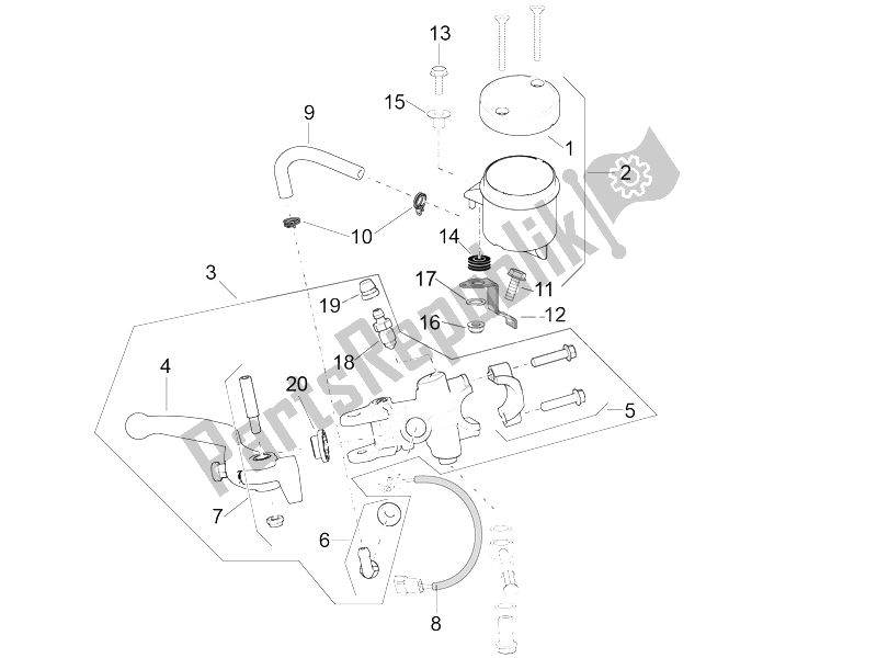 Todas as partes de Vorderradbremspumpe do Aprilia RSV4 RR 1000 2015