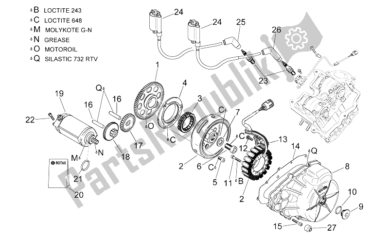 All parts for the Ignition Unit of the Aprilia RSV Mille 1000 1998