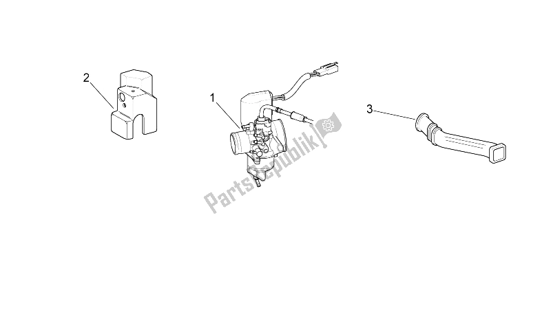 Todas as partes de Carburador Cpl. Do Aprilia Scarabeo 50 2T E2 NET 2010