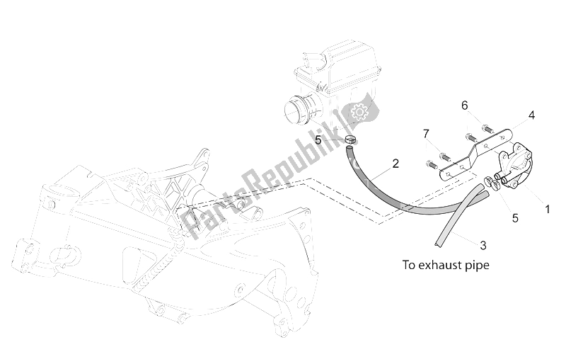 All parts for the Secondary Air of the Aprilia RS 125 1999