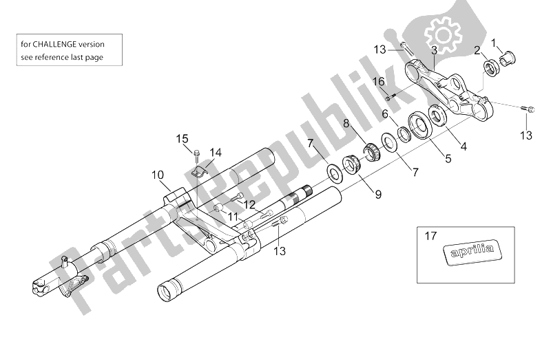 Tutte le parti per il Forcella Anteriore I del Aprilia RS 250 1998