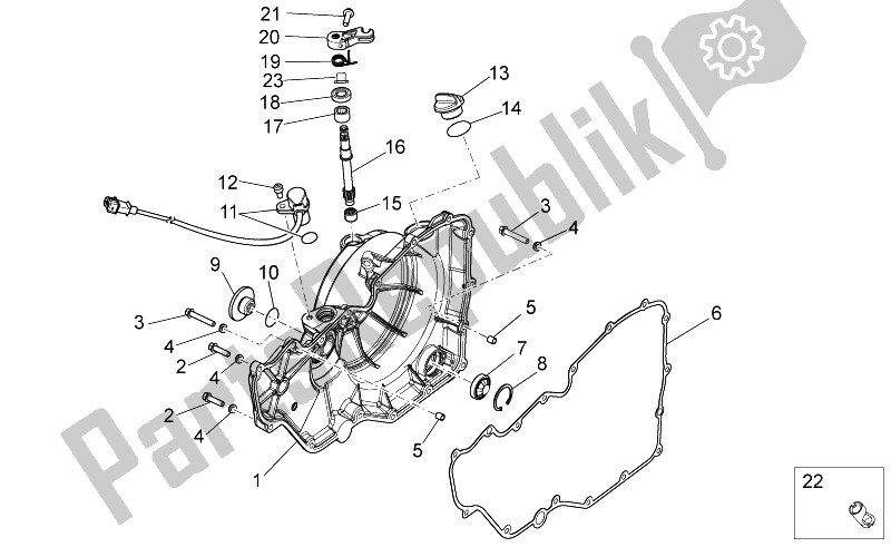 Tutte le parti per il Coperchio Frizione del Aprilia RSV4 Aprc Factory STD SE 1000 2011