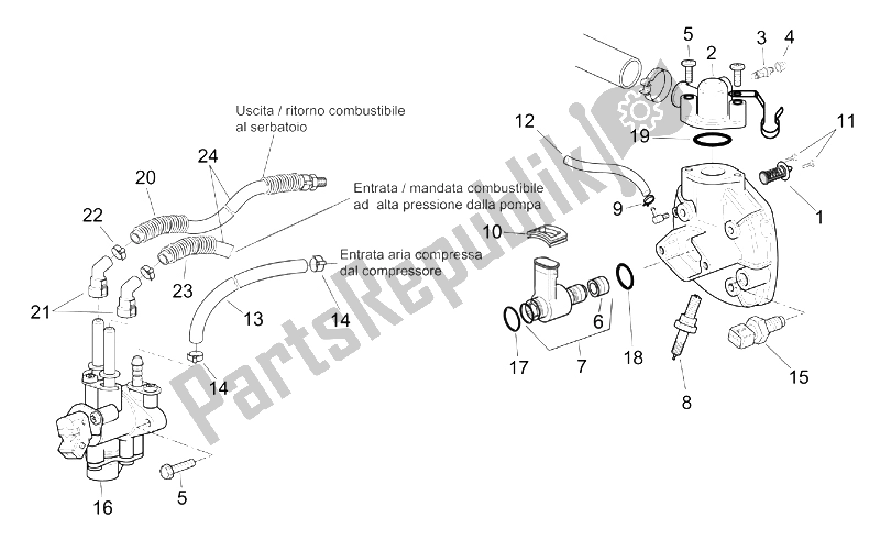 Tutte le parti per il Unità Di Iniezione del Aprilia SR 50 H2O IE Carb 2003