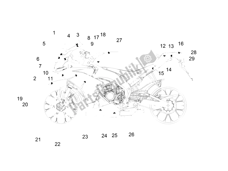 All parts for the Decal of the Aprilia RS4 50 2T 2014