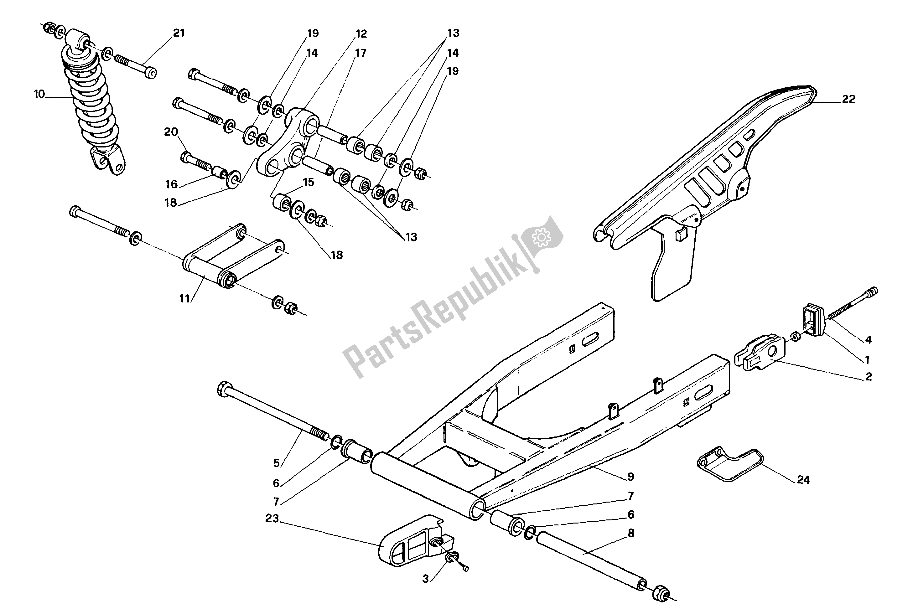 Toutes les pièces pour le Fourche Et Suspension Arrière du Aprilia RX 50 1989