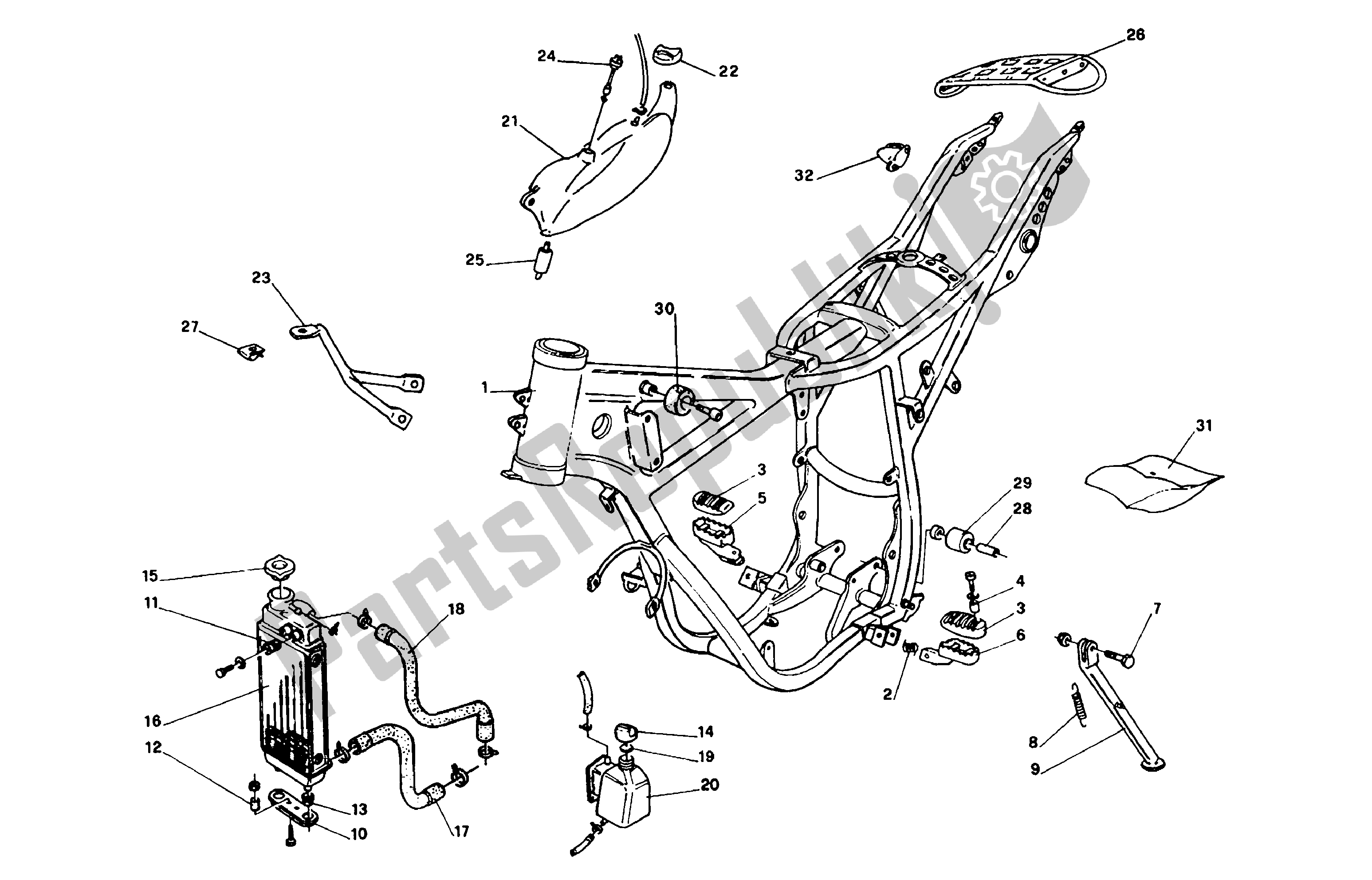 Alle Teile für das Rahmen des Aprilia Tuareg 50 1990 - 1992