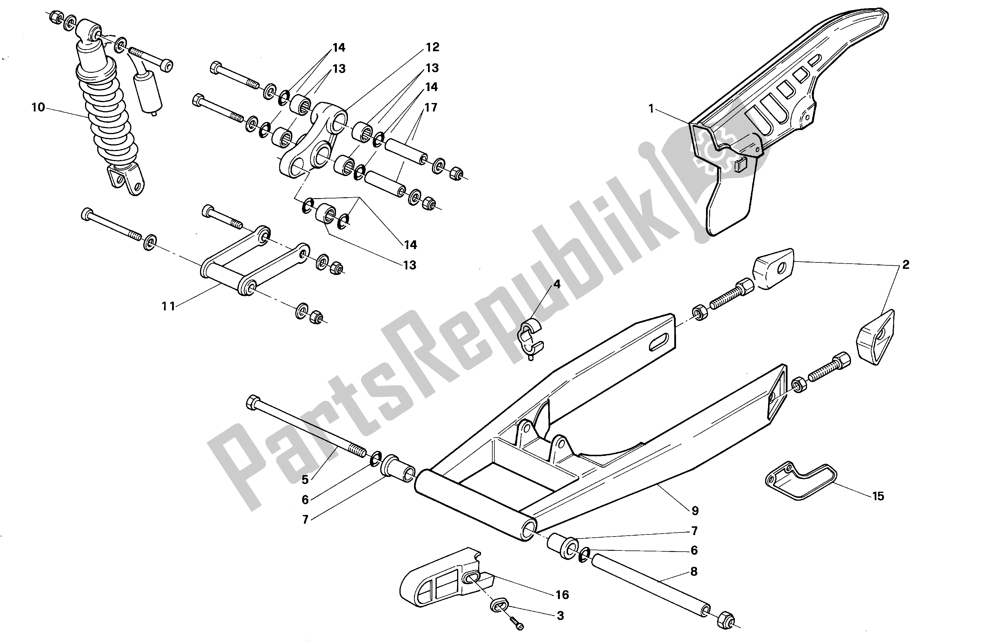 Toutes les pièces pour le Fourche Et Suspension Arrière du Aprilia RX 50 1991