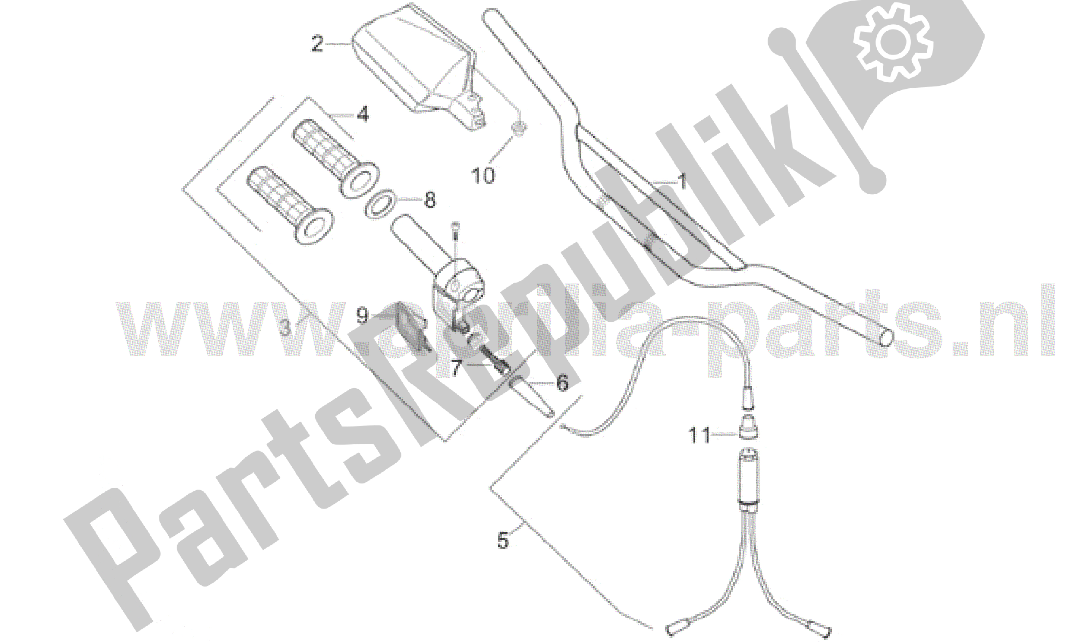 Todas as partes de Controla Eu do Aprilia RX 50 1995 - 2000