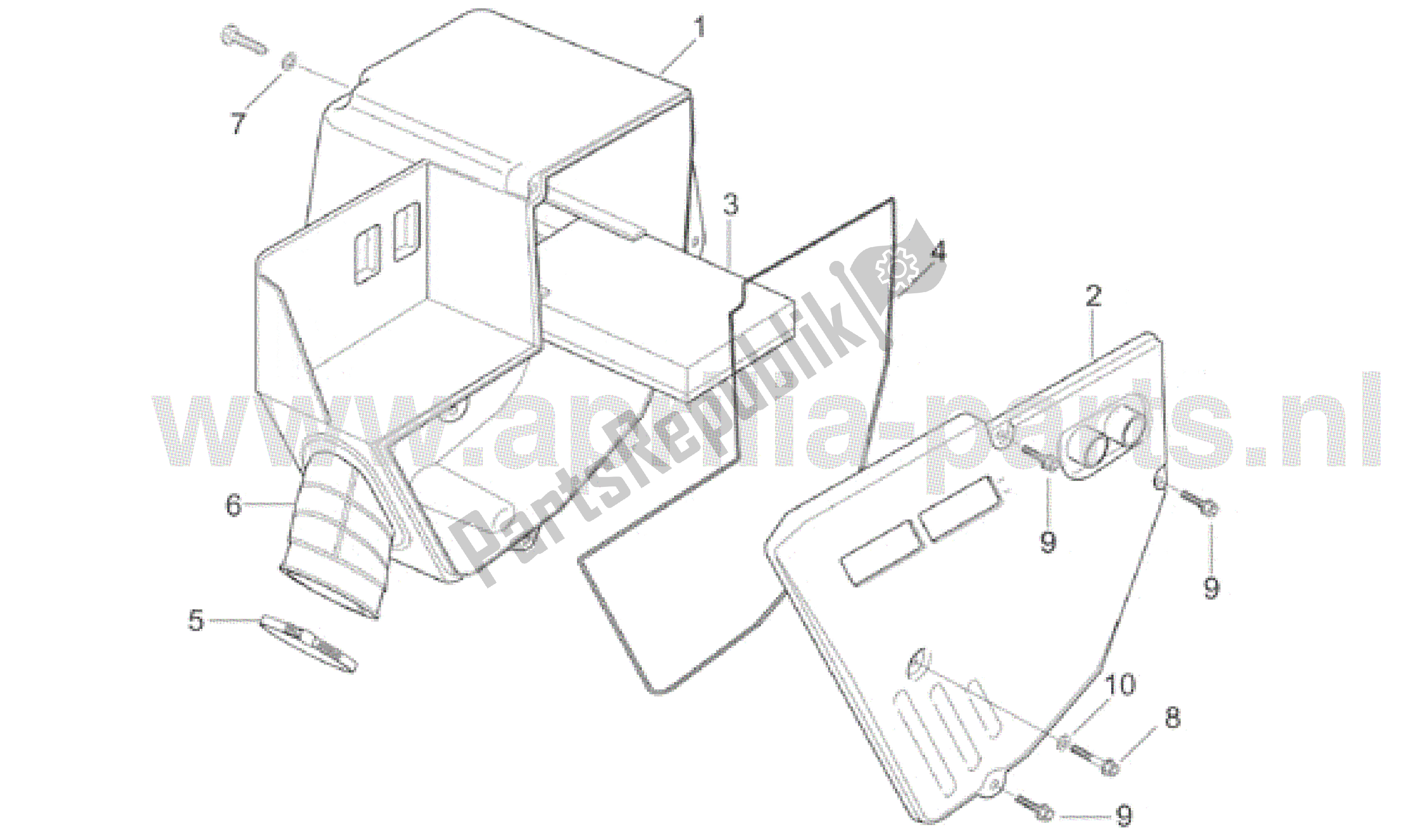 Todas las partes para Caja De Aire de Aprilia RX 50 1995 - 2000