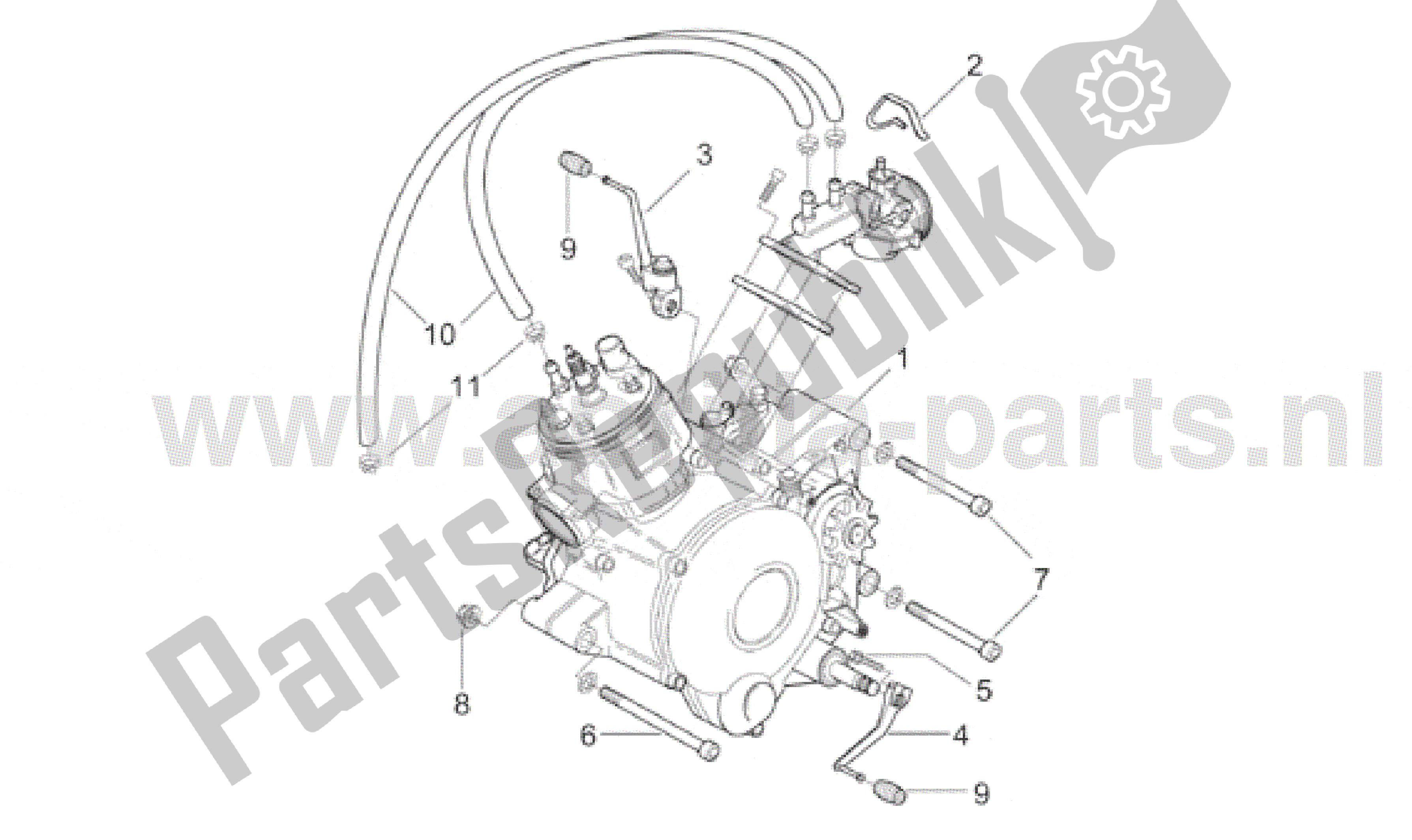 Todas las partes para Motor de Aprilia RX 50 1995 - 2000