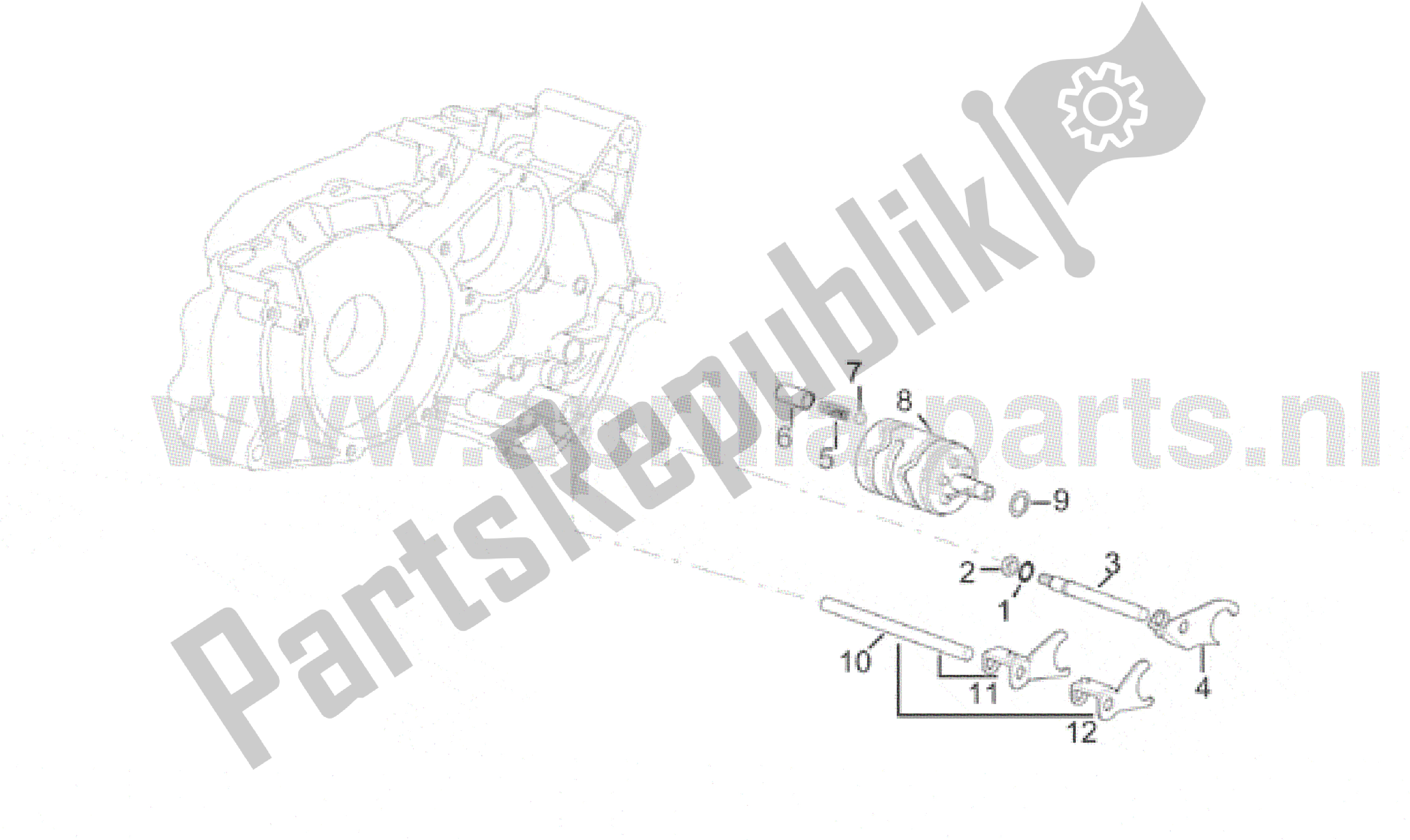 All parts for the Gearbox Driven Shaft Ii of the Aprilia RX 50 1995 - 2000