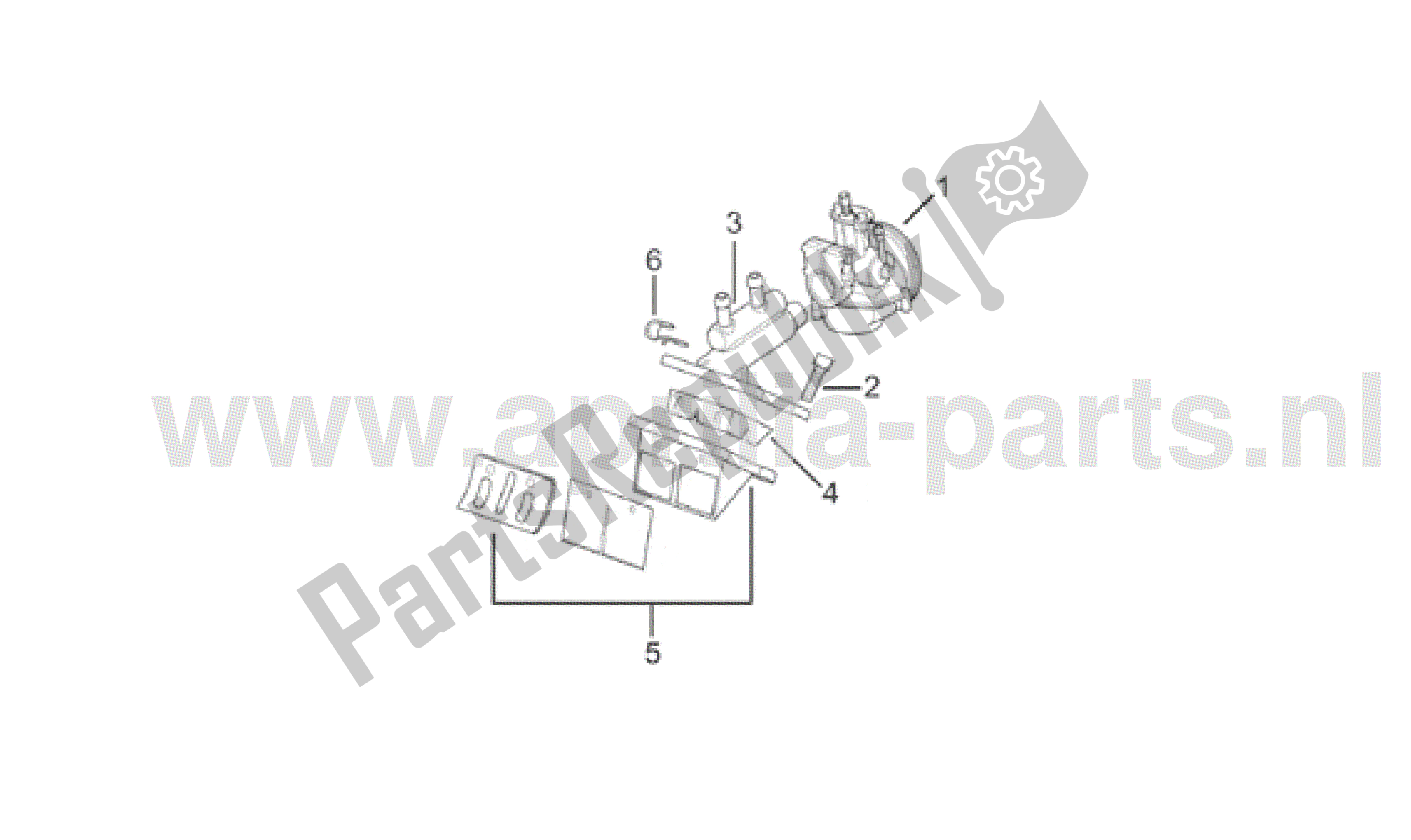 Tutte le parti per il Carburatore I del Aprilia RX 50 1995 - 2000