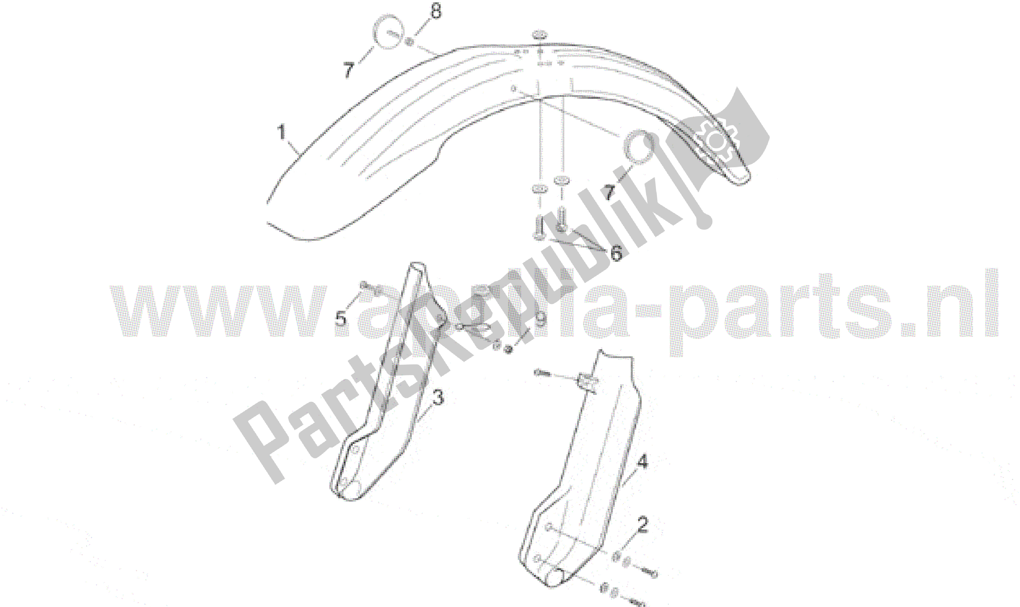 Toutes les pièces pour le Corps Avant I du Aprilia RX 50 1995 - 2000