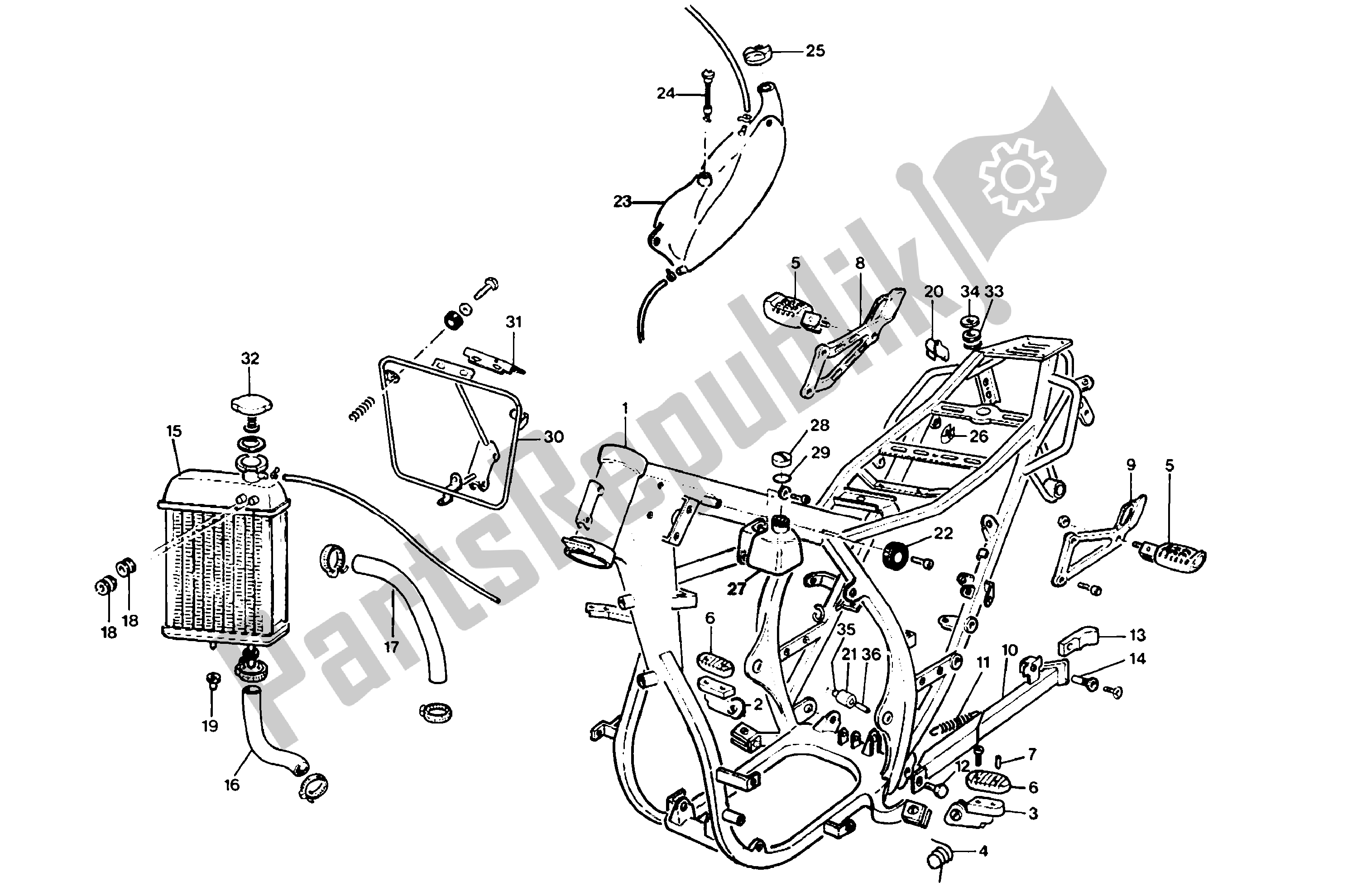 Todas las partes para Marco de Aprilia Tuareg 125 1988