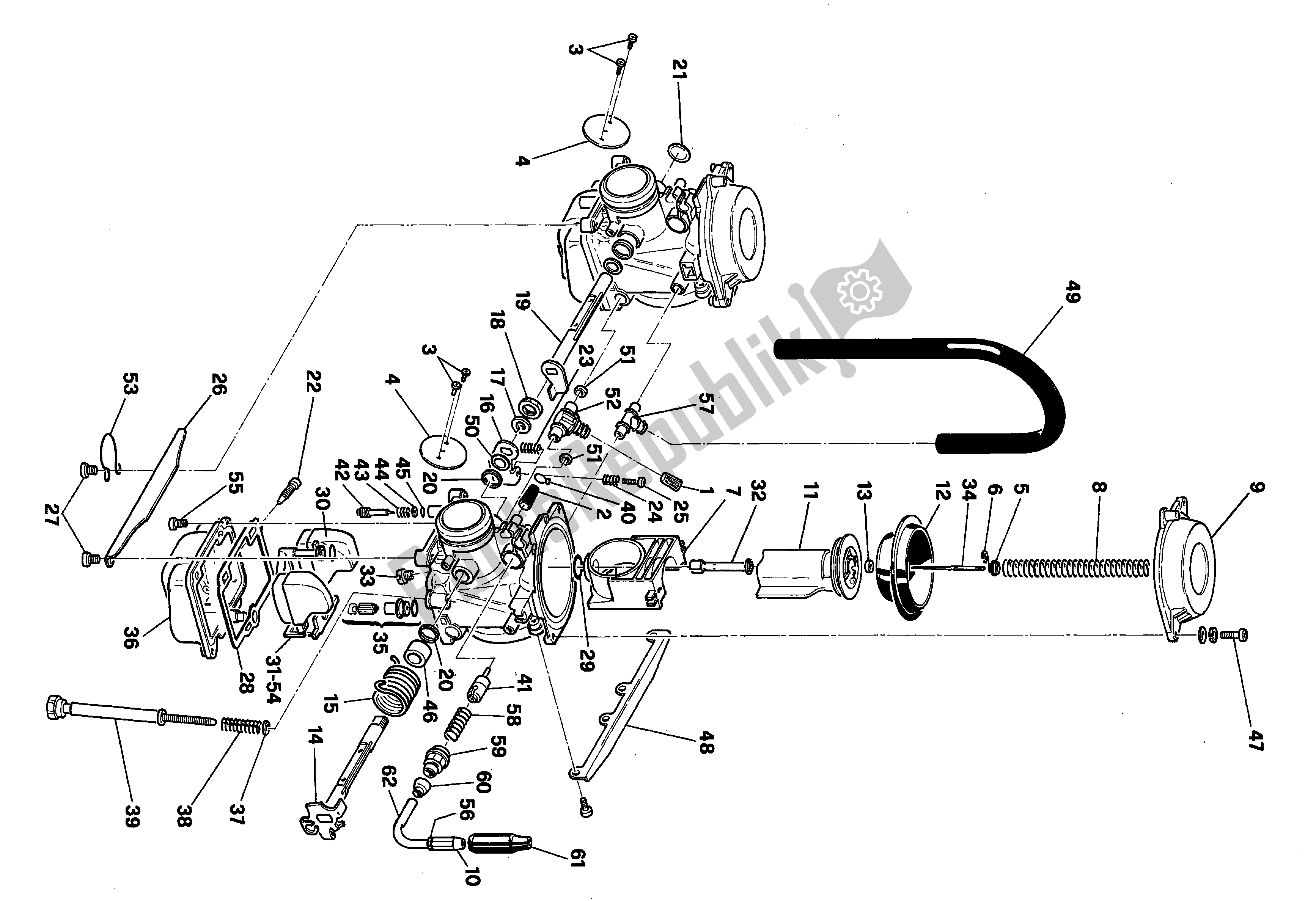 Toutes les pièces pour le Dessin Ajouté N. 260-1 du Aprilia Pegaso 650 1992 - 1996