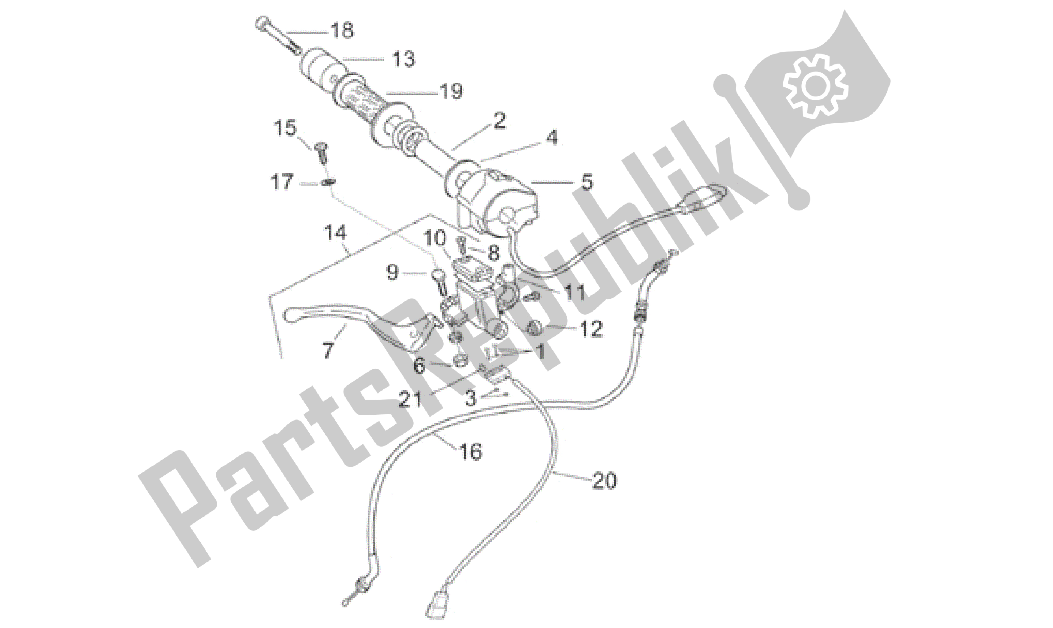 Tutte le parti per il Controlli Rh del Aprilia Pegaso 650 1997 - 2000