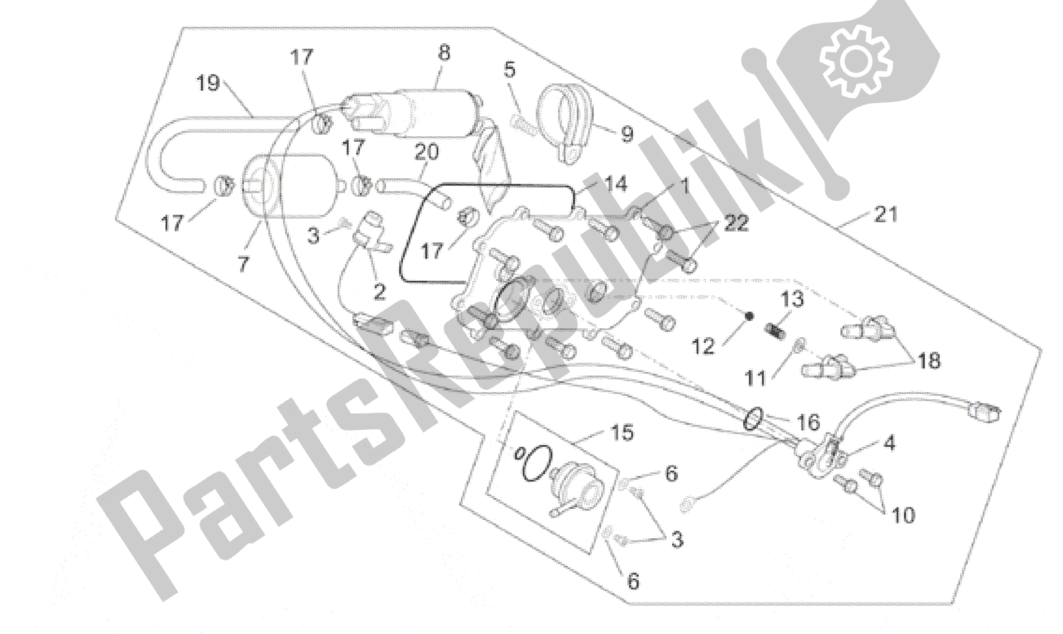 Todas as partes de Bomba De Combustível Cpl. Do Aprilia Pegaso 650 1997 - 2000