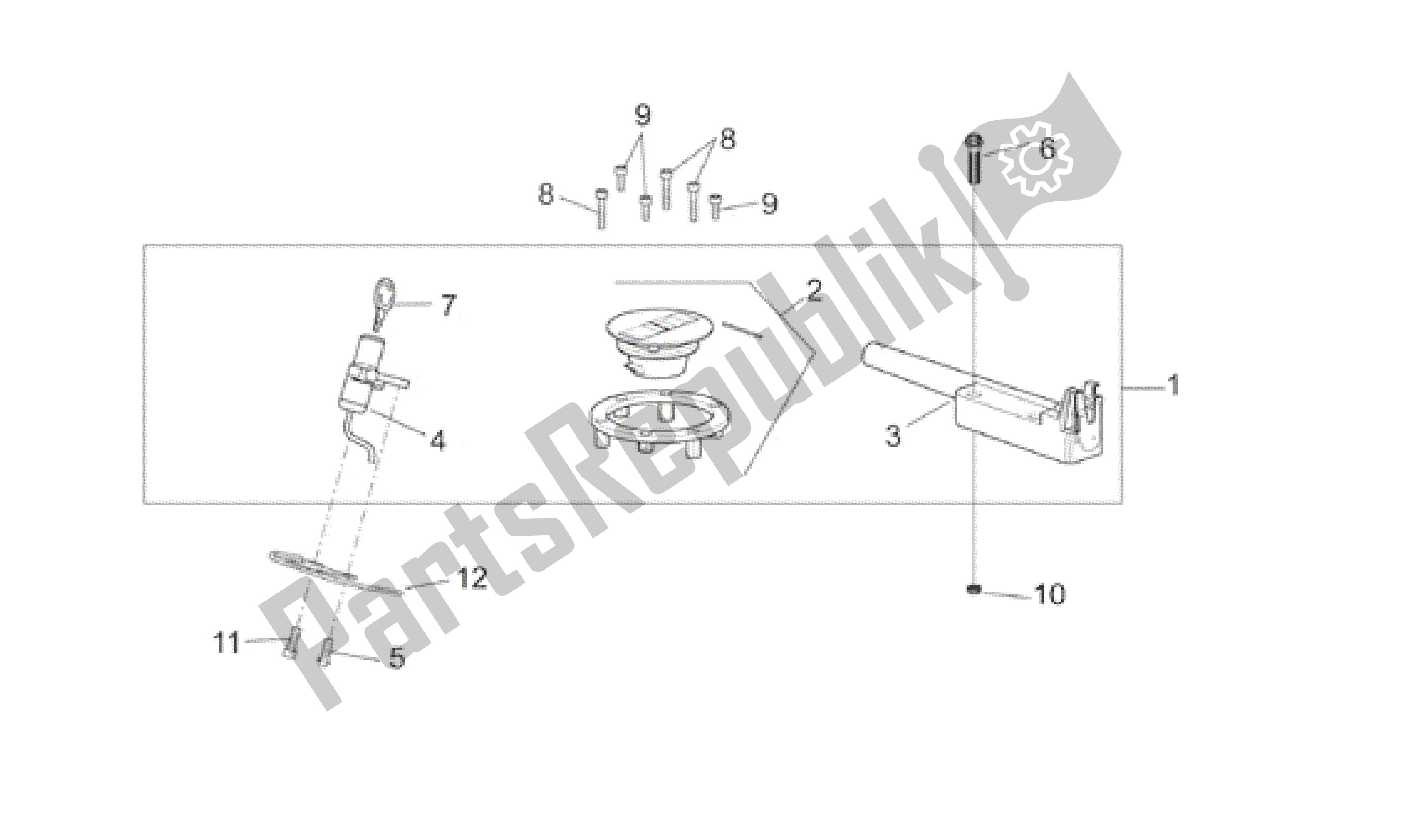 Tutte le parti per il Kit Di Blocco Hardware del Aprilia Pegaso 650 1997 - 2000